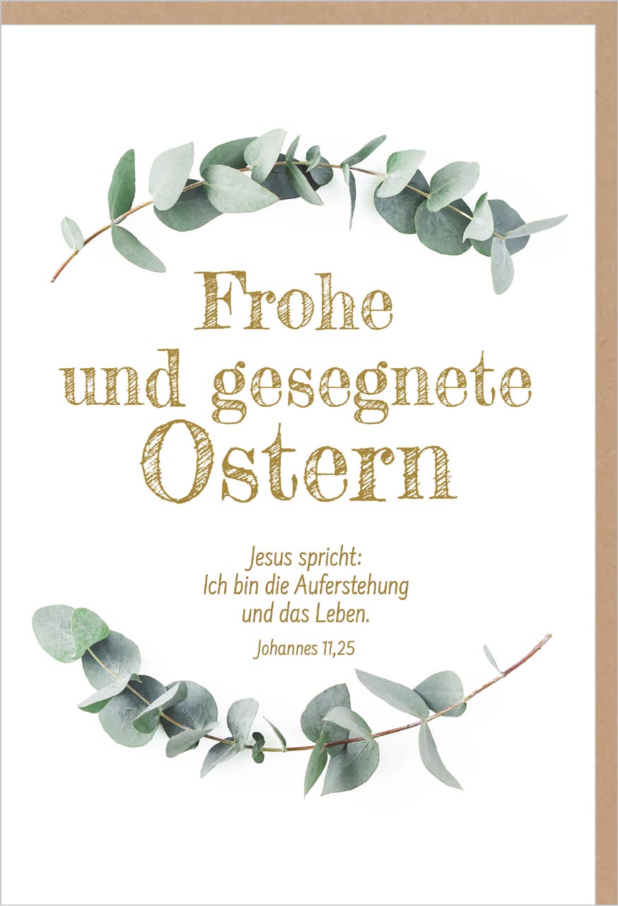 Faltkarte Frohe Ostern -  Anlass: Ostern (12 x 17 cm)