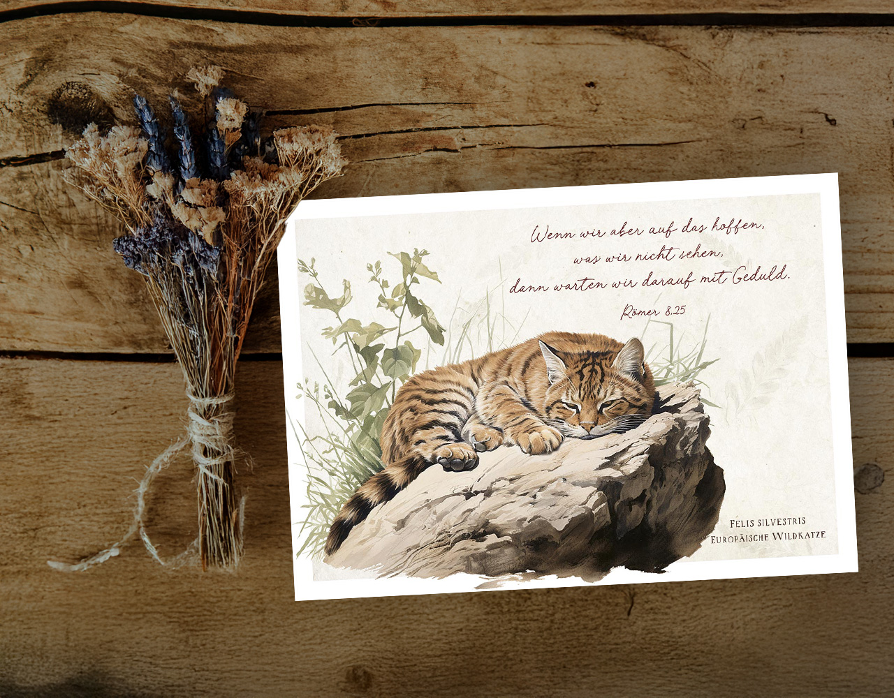 Postkarte Wildkatze -  (14,8 x 10,5 cm)