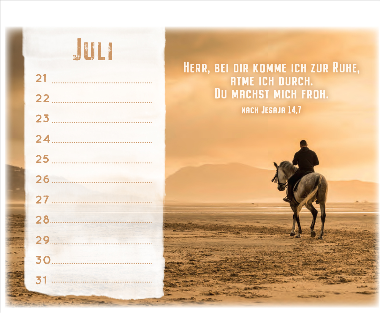 Geburtstagskalender Wo der Geist des Herrn ist -  Anlass: Geburtstag (14,8 x 12 cm)