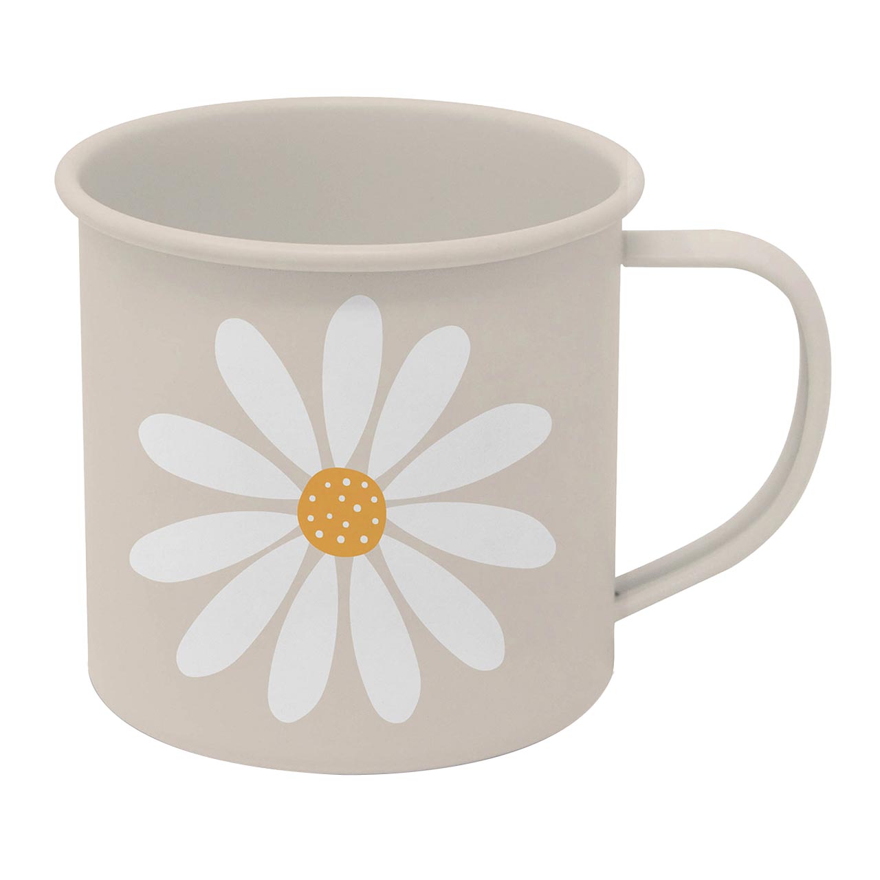 Metallbecher Happy Flower -  (9,8 x 9 x 9,8 cm)