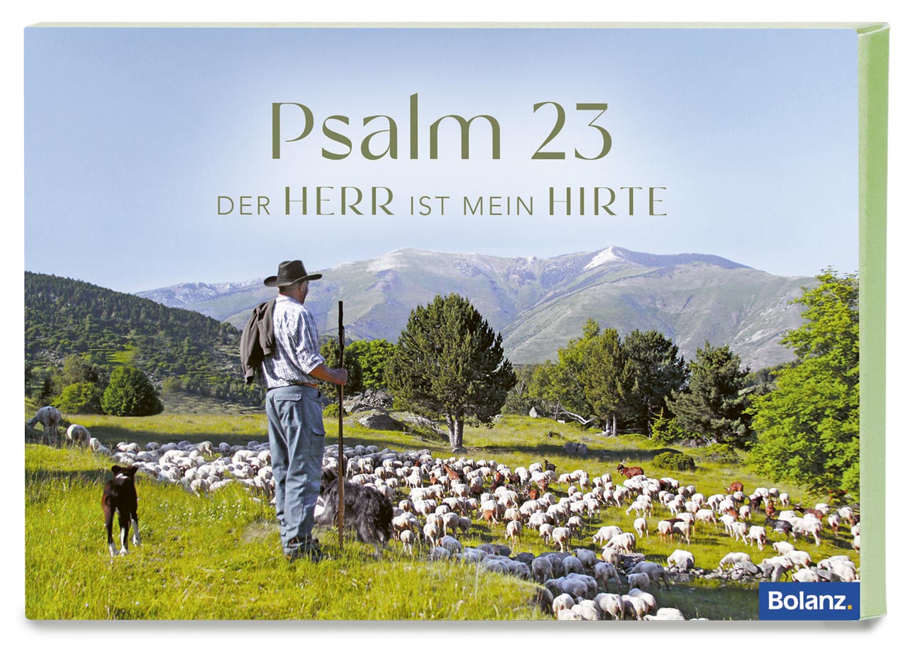 Postkartenbox Psalm 23 - Der HERR ist mein Hirte -  (15 x 11 cm)