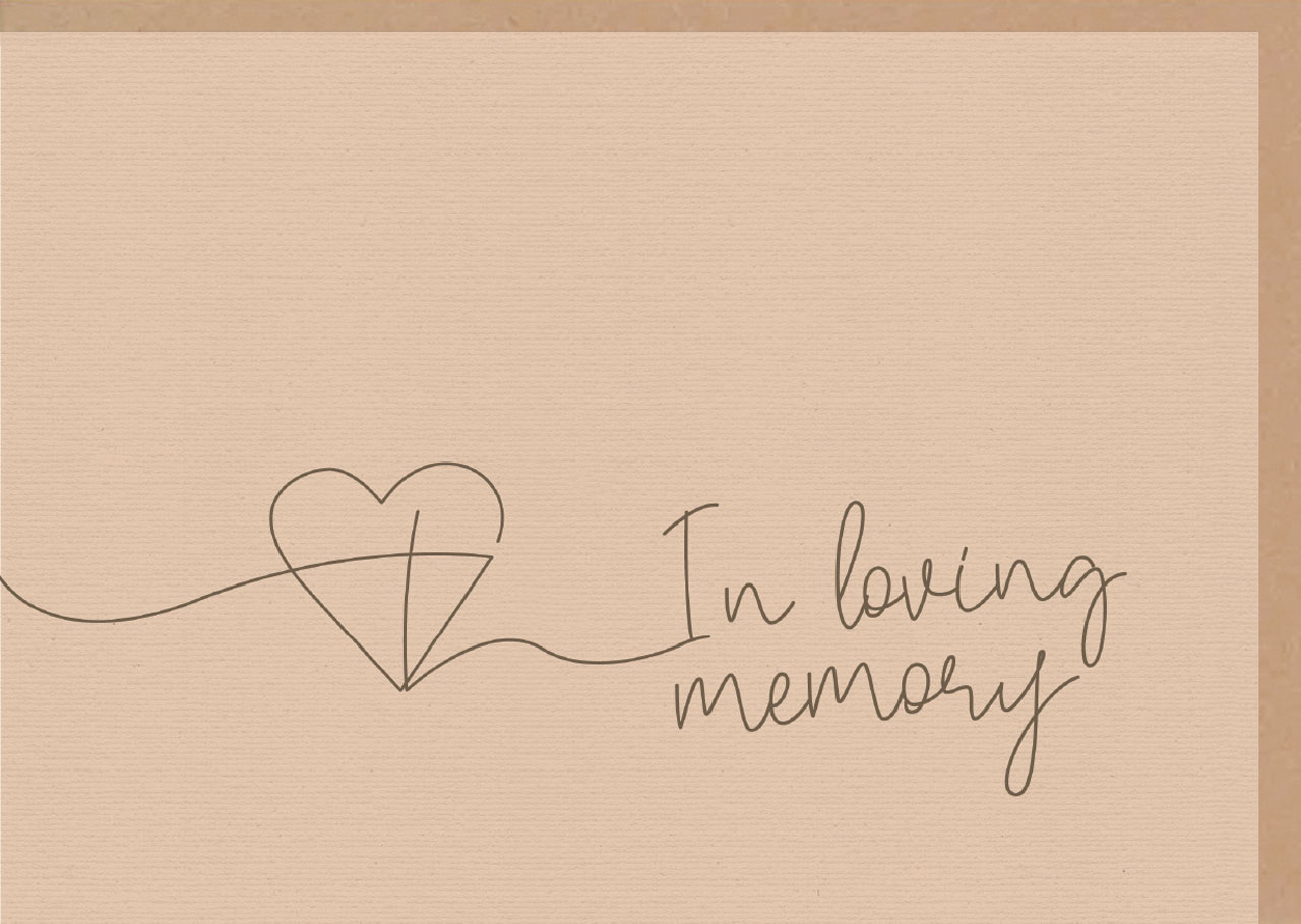 Faltkarte Trauer loving memory -  Anlass: Trauer (17 x 12 cm)