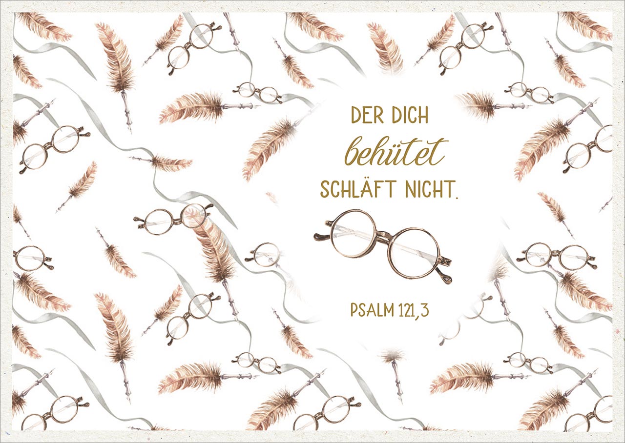 Postkarte Der Dich behütet schläft nicht -  (14,8 x 10,5 cm)