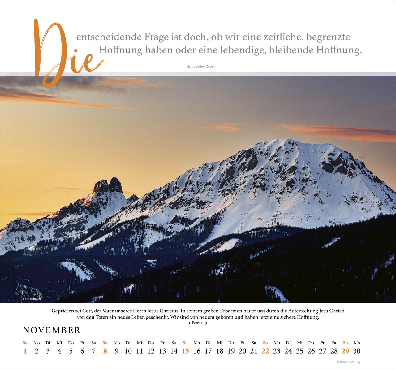 Fels meiner Stärke -Wandkalender 2026