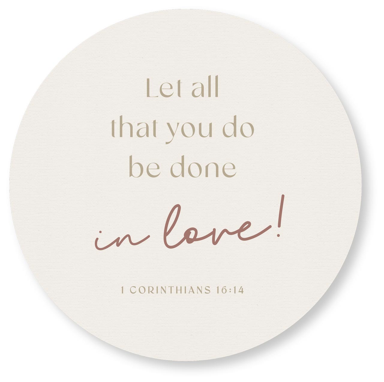 Wandschmuckbild love 40 cm -  (40 cm Durchmesser)