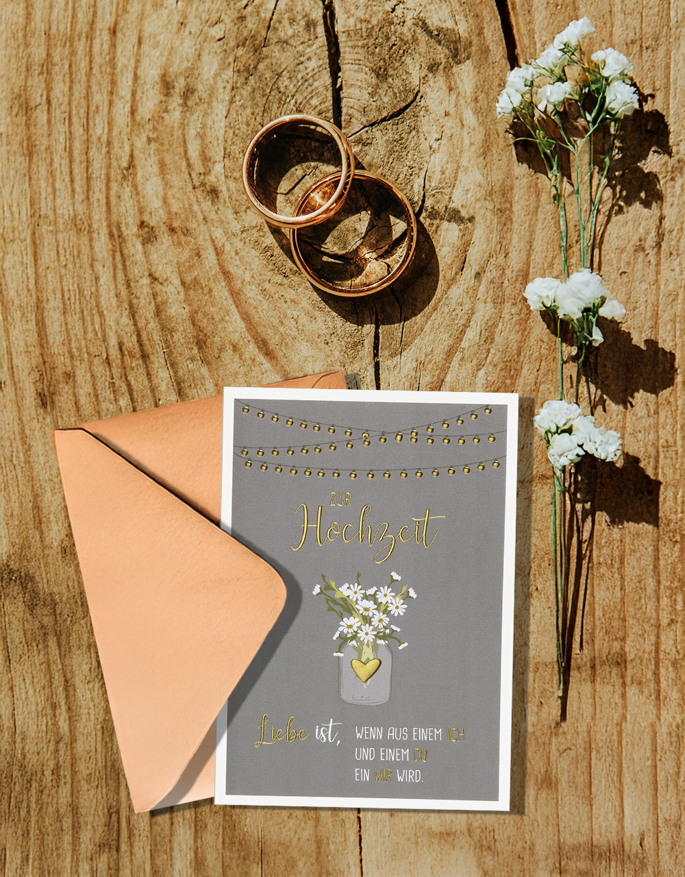 Faltkarte Zur Hochzeit Liebe ist… -  Anlass: Hochzeit (11,5 x 17 cm)