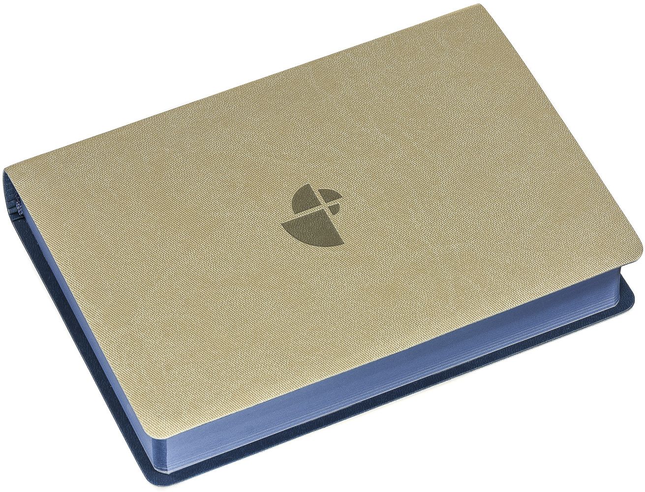 Schlachter 2000 Bibel - Taschenausgabe, sandfarben, blauer Farbschnitt -  - Softcover 11. Auflage (13,8 x 19,9 x 2,9 cm)