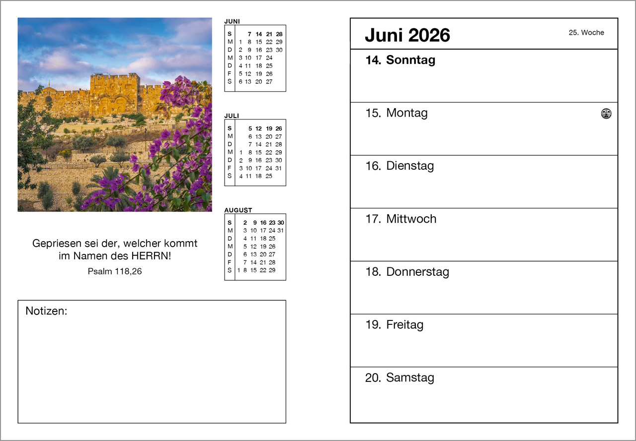 Farbfoto-Agenda 2026