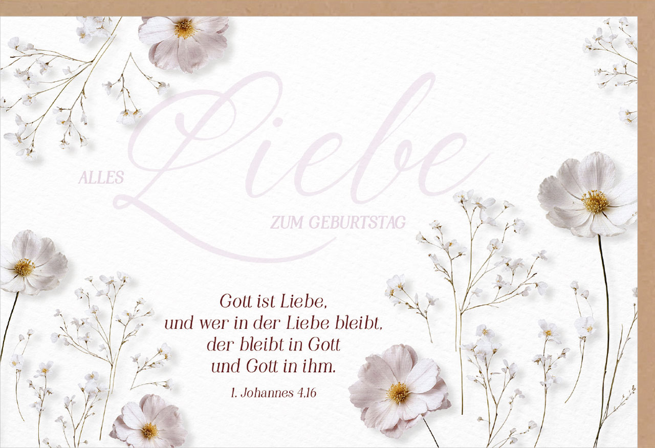 Faltkarte Alles Liebe zum Geburtstag – Gott ist Liebe