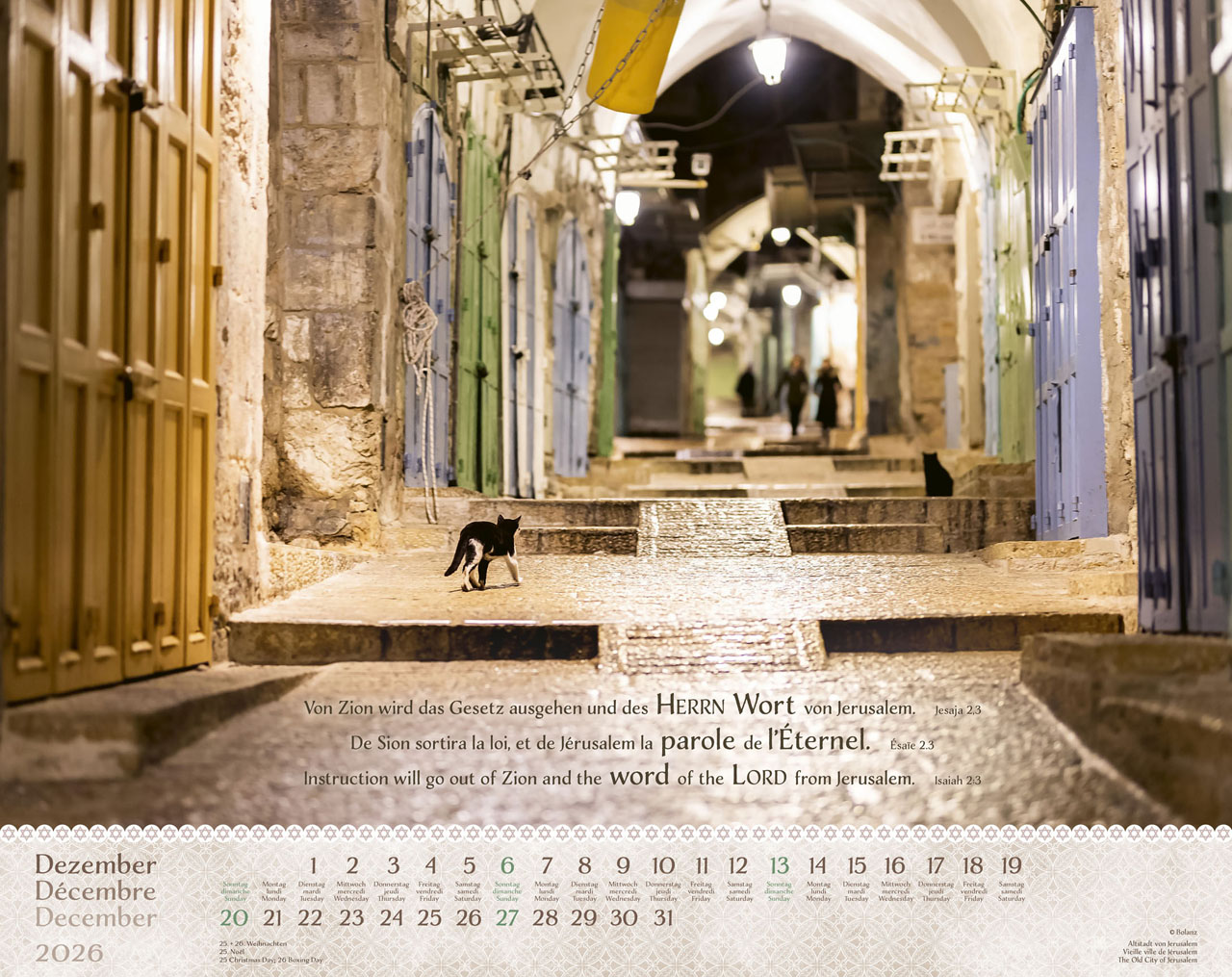 Israel Shalom 2026 - Wandkalender