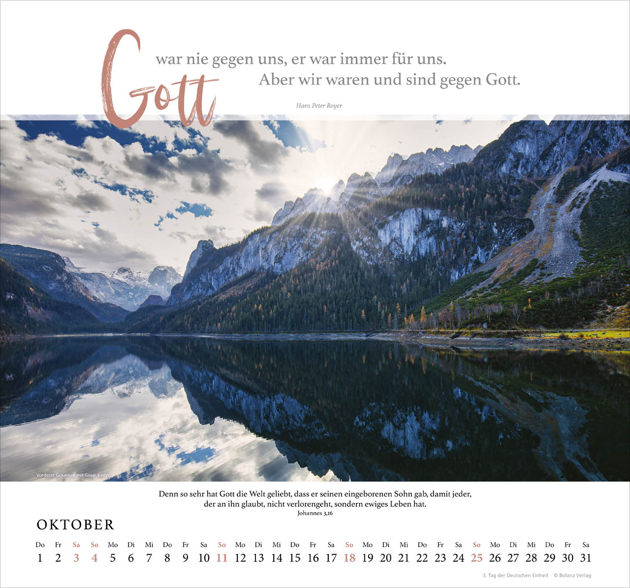 Fels meiner Stärke -Wandkalender 2026