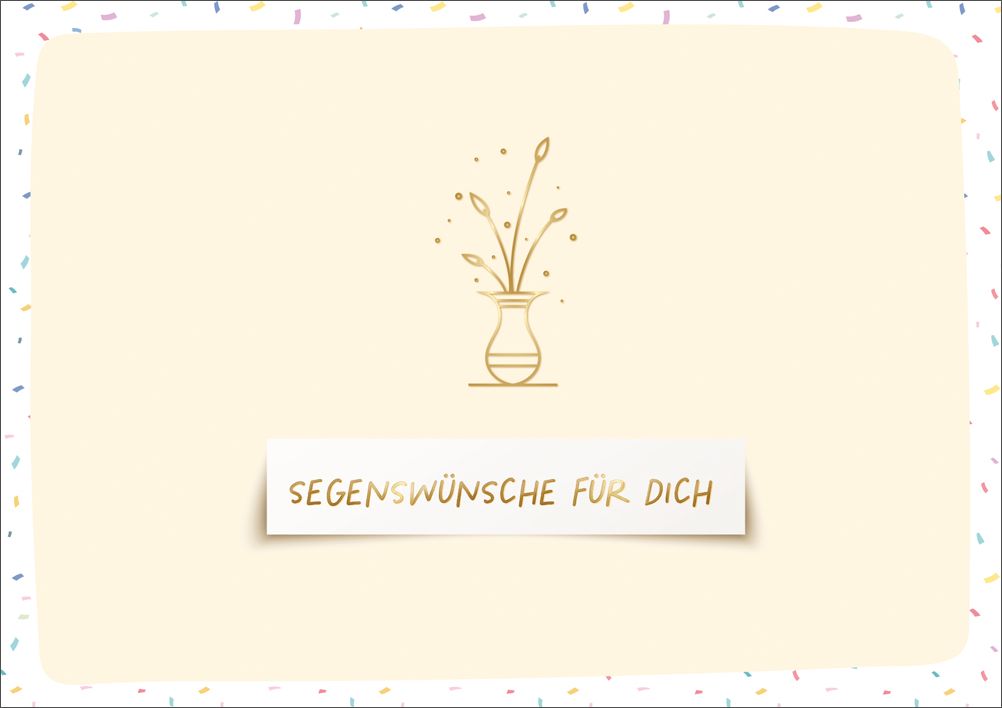 Faltkarte Segenswünsche für Dich -  Anlass: Geburtstag (17 x 12 cm)