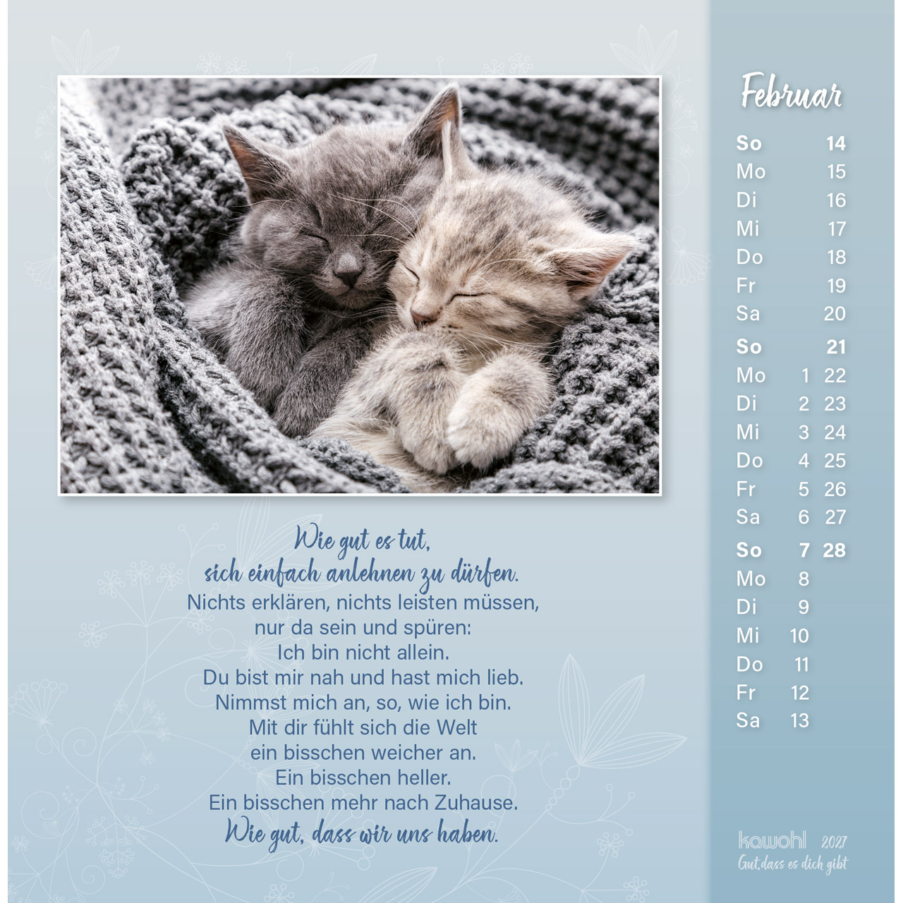 Gut, dass es dich gibt 2027 -  (16 x 16 x 0,1 cm)