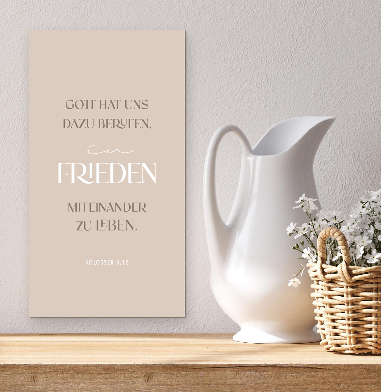 Metallschild Frieden -  (13 x 24 cm)