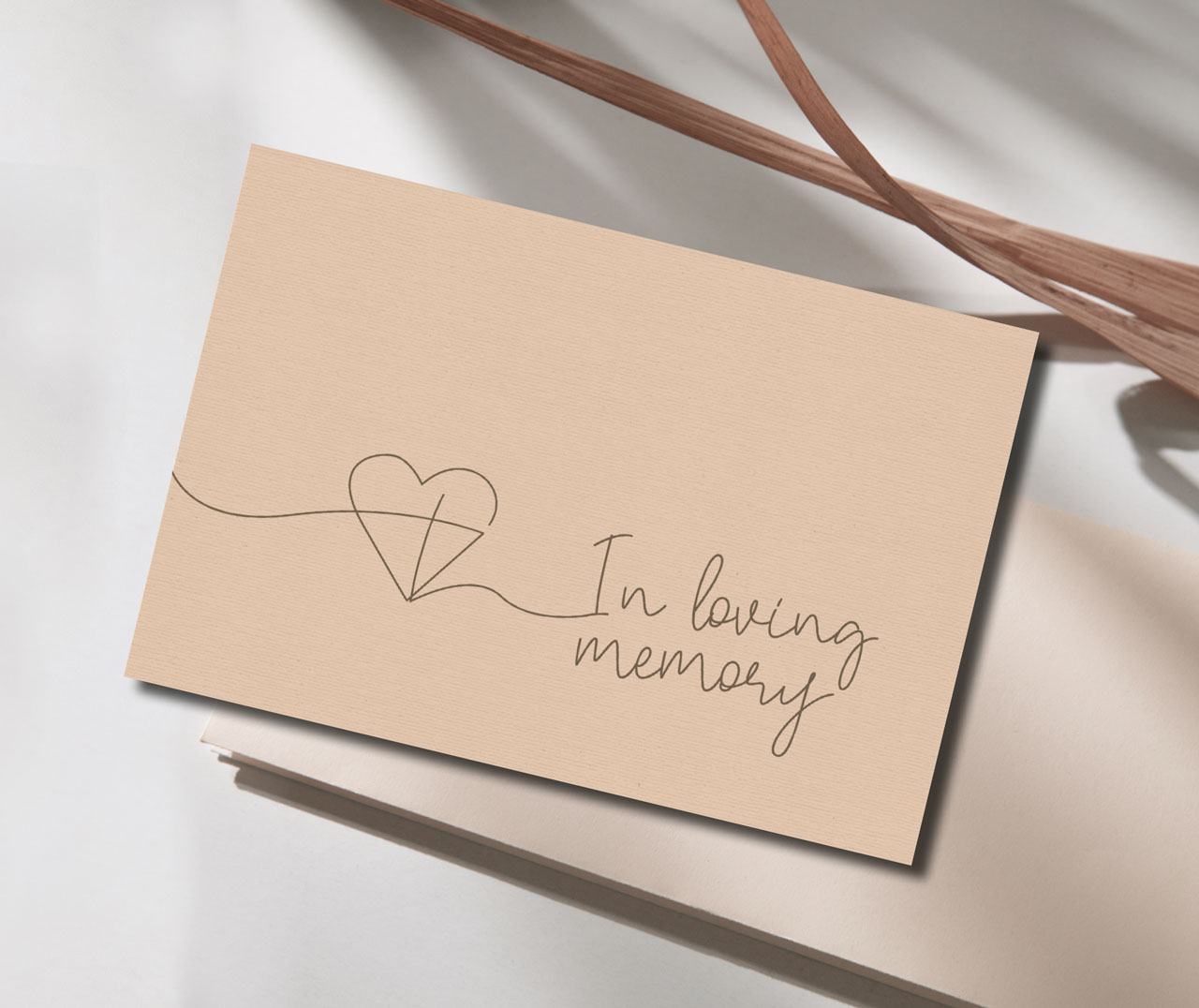 Faltkarte Trauer loving memory -  Anlass: Trauer (17 x 12 cm)
