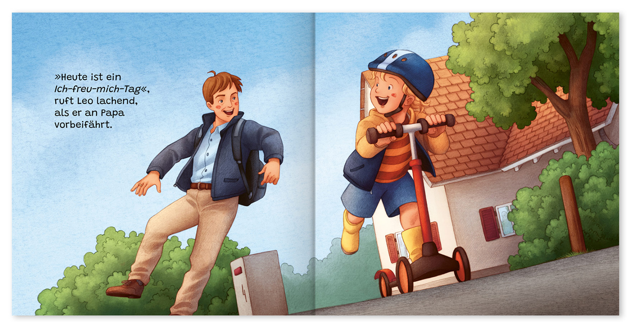 Leo freut sich (Freude) -  Autor: Sabine Kähler - Hardcover 1. Auflage (22,5 x 22,1 x 1,5 cm)