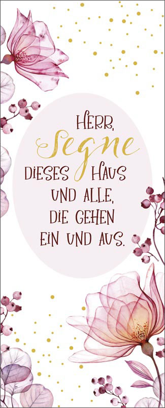 Metallschild Segne dieses Haus -  (13,8 x 34 x 0,3 cm)