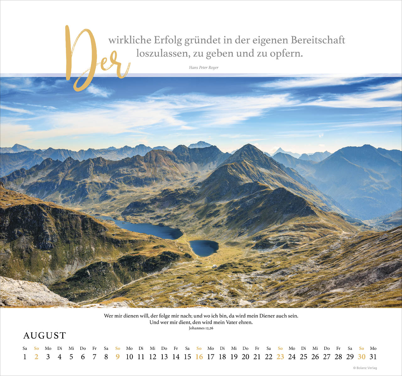 Fels meiner Stärke -Wandkalender 2026