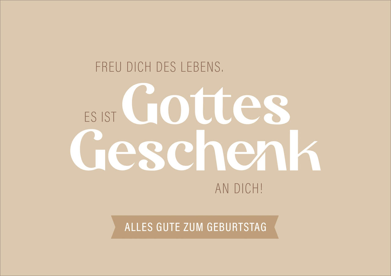 Faltkarte Gottes Geschenk an Dich -  Anlass: Geburtstag