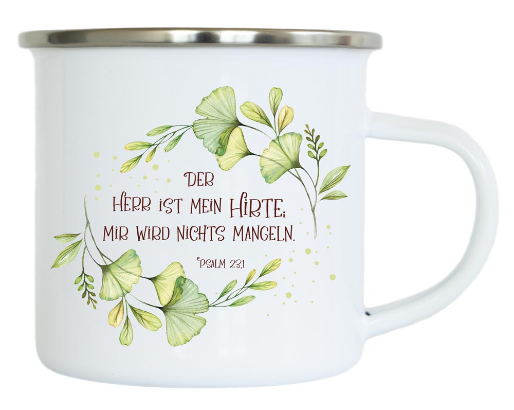 Emaille-Becher Der HERR ist mein Hirte