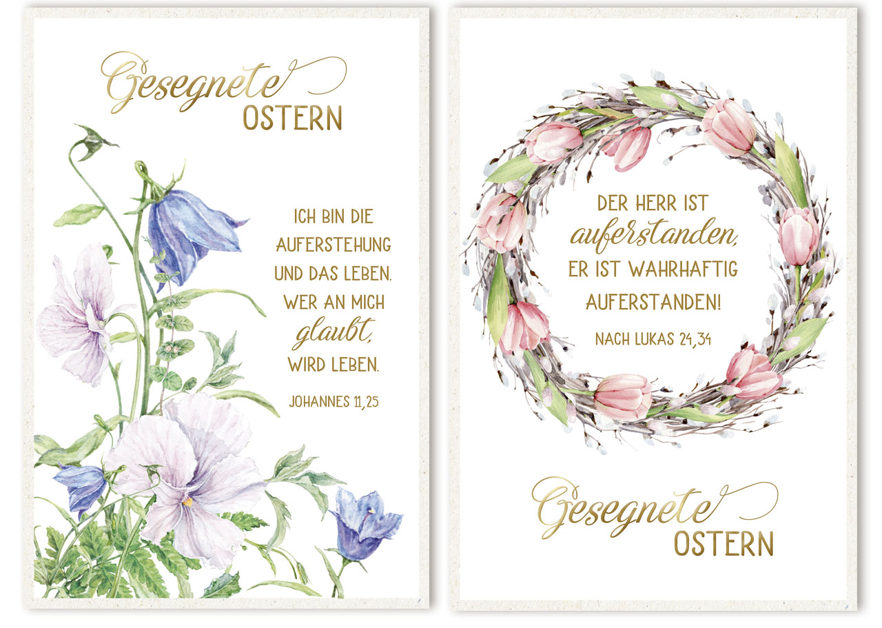 Minikarten Gesegnete Ostern -  Anlass: Ostern (7,2 x 10,5 cm)