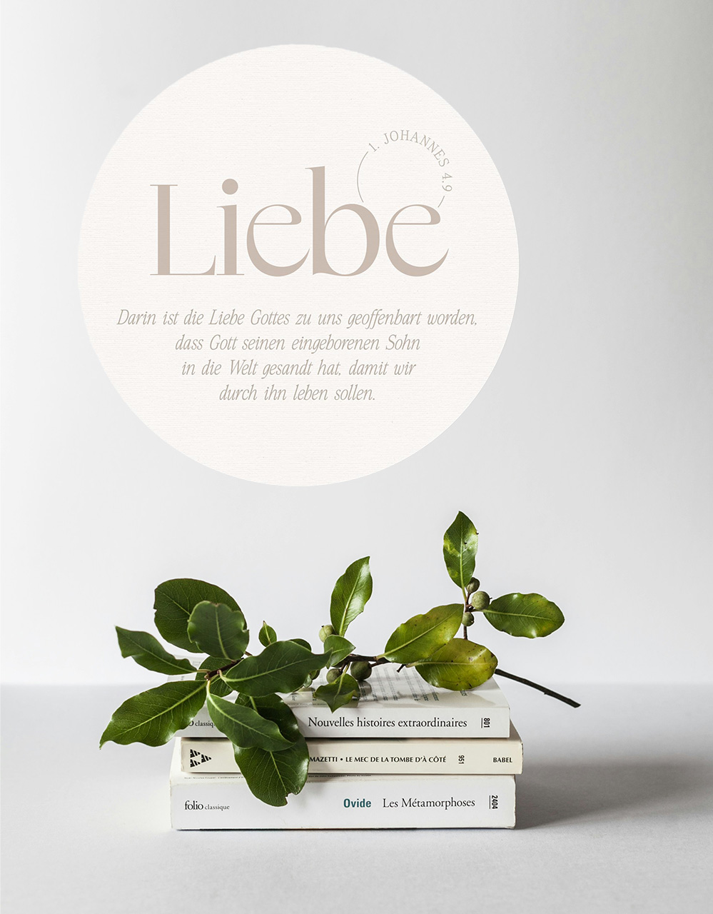 Wandschmuckbild Liebe 25 cm -  (25 cm Durchmesser)