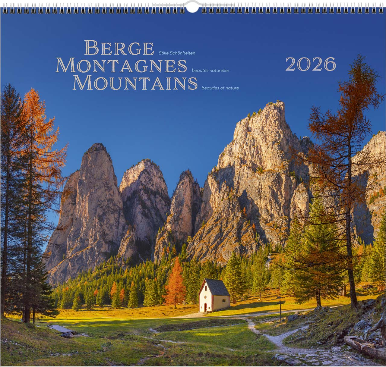 Berge-Montagnes-Mountains 2026 - Wandkalender Berge-Montagnes-Mountains 2026 - Wandkalender
