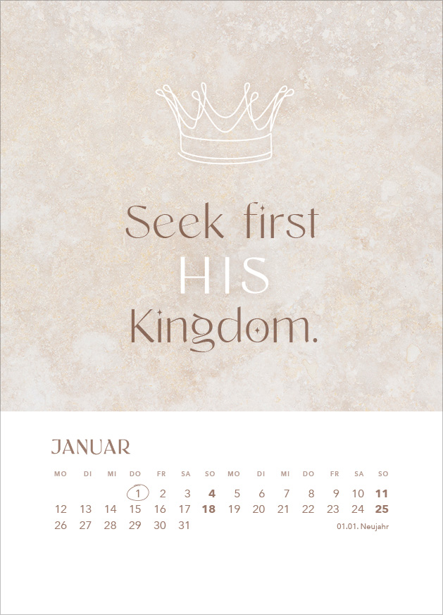 Hoffnung für immer 2026 - Tischkalender mit Holzaufsteller