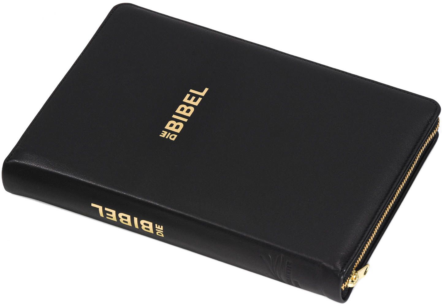 Schlachter 2000 Bibel - Taschenausgabe, Softcover, Goldschnitt, Reißverschluss, Kalbsleder -  - Leder 11. Auflage (14,4 x 21 c 3 cm)