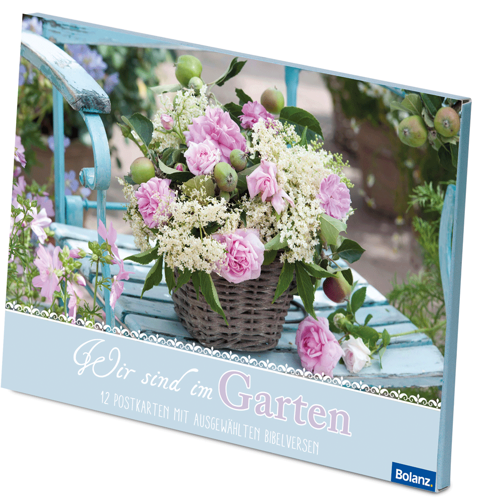 Postkartenbox Wir sind im Garten -  (15 x 11 cm)