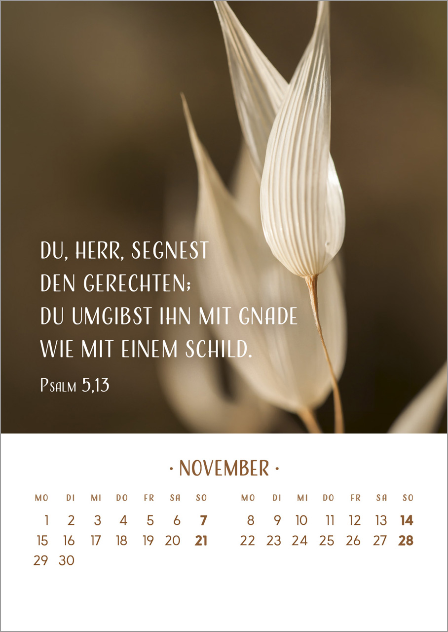 Zarte Blumengrüße 2027 – Tischkalender mit Holzaufsteller