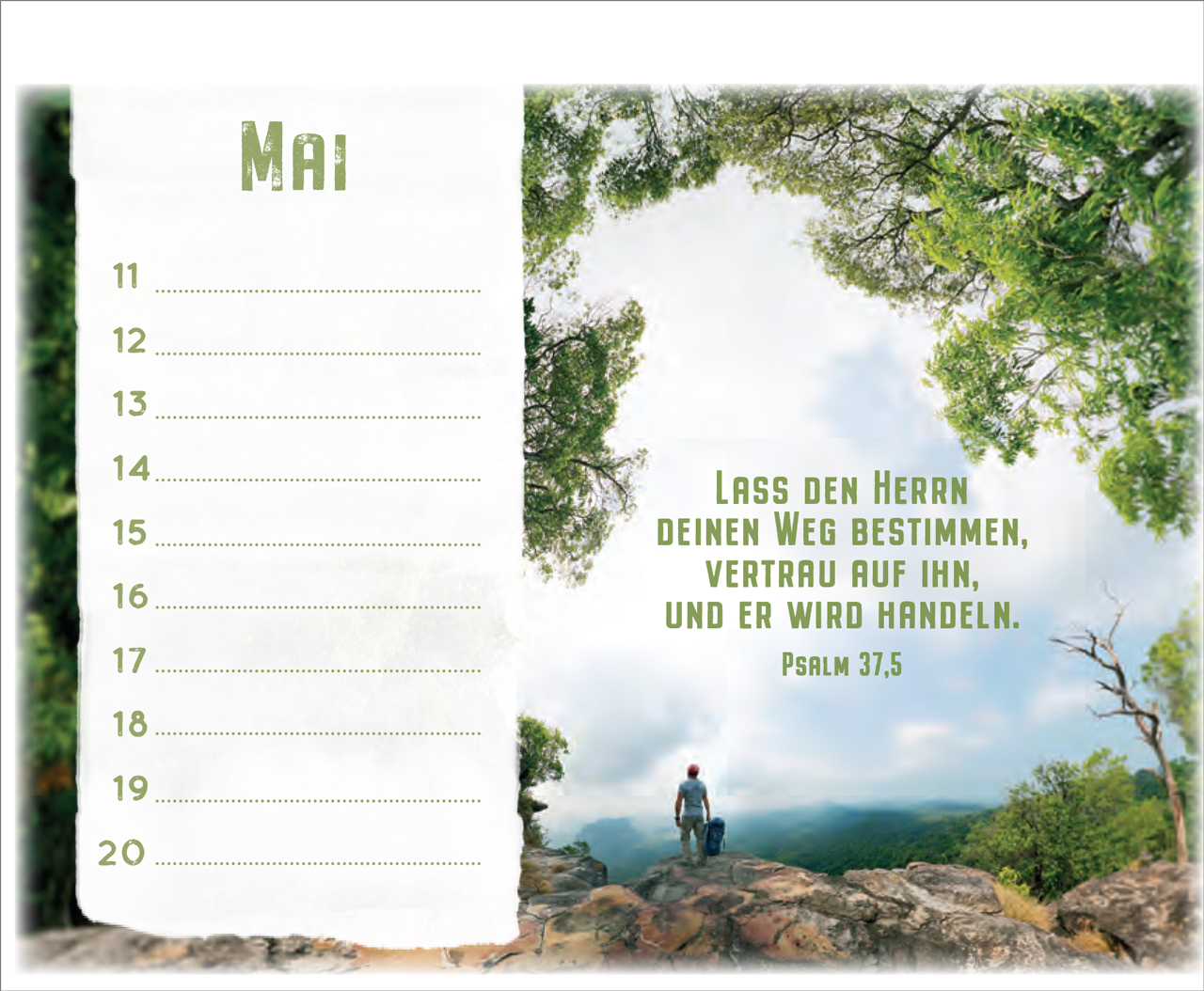 Geburtstagskalender Wo der Geist des Herrn ist -  Anlass: Geburtstag (14,8 x 12 cm)