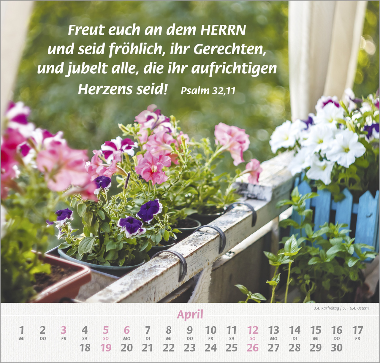 Denn du bist bei mir Wandkalender 2026
