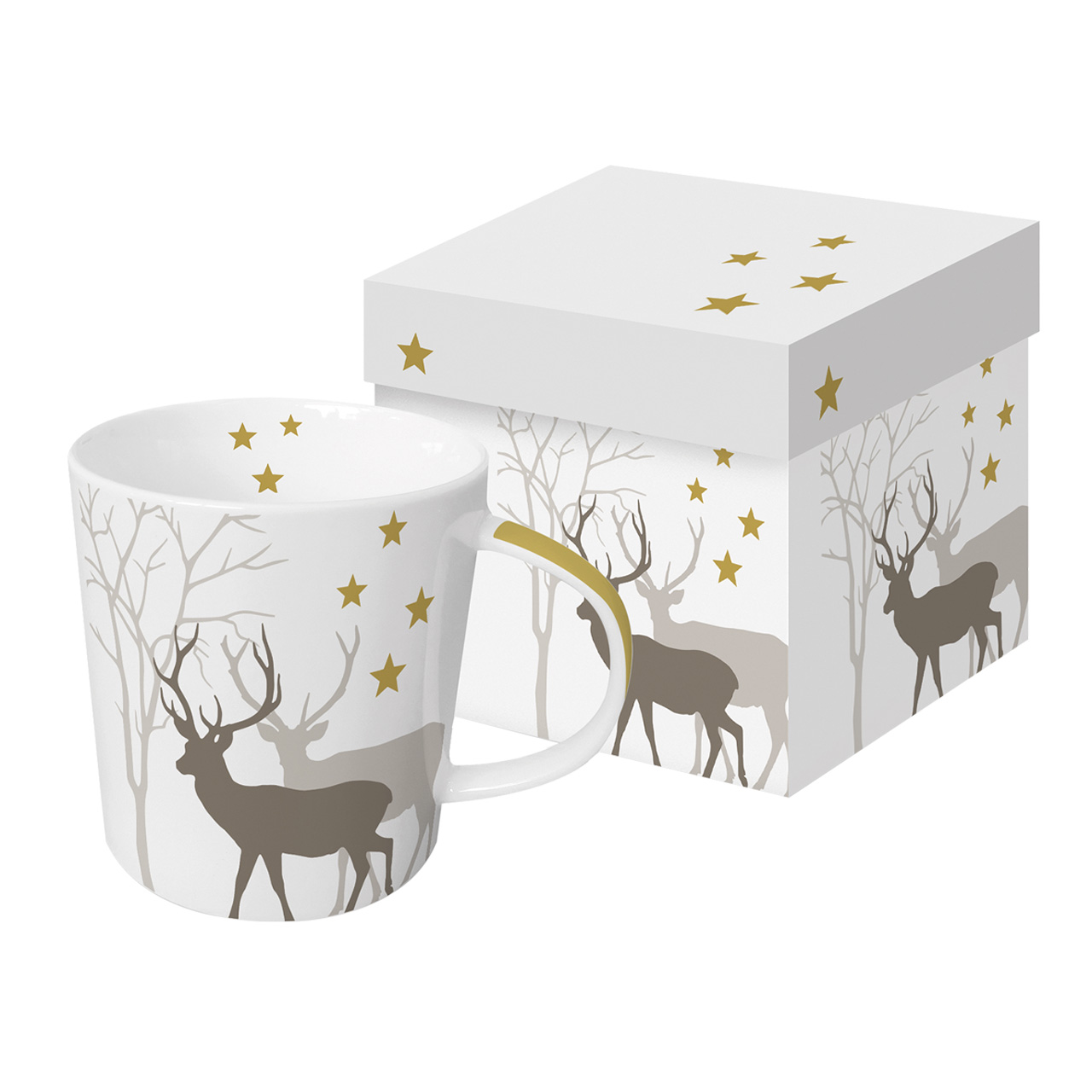 Tasse Winter Hirsch -  Anlass: Weihnachten (9 x 9 x 10 cm)