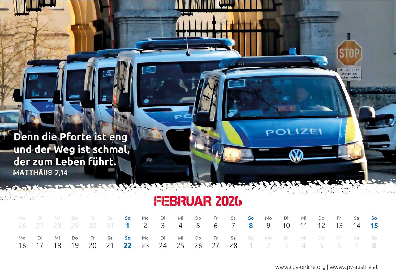 Mit Gott bei der Polizei 2026 -  (29,7 x 21 cm)