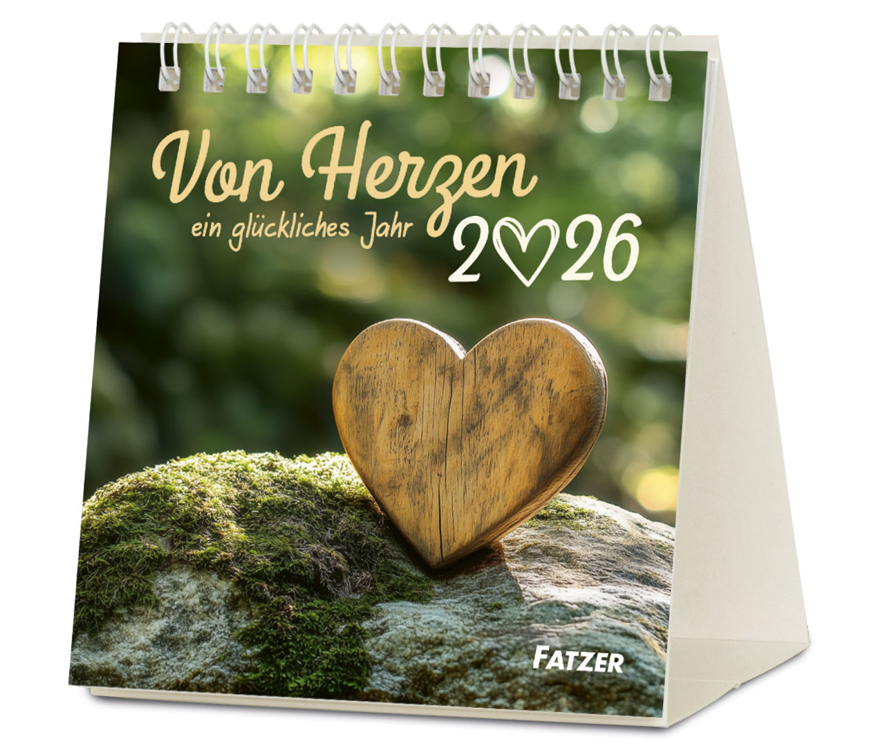 Von Herzen ein glückliches Jahr Tischkalender 2026