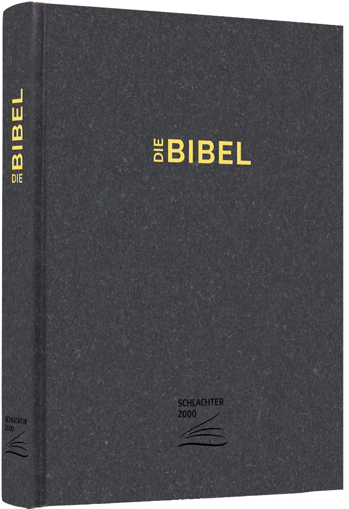 Schlachter 2000 Bibel – Schreibrandausgabe (Hardcover, anthrazit) -  - Hardcover 5. Auflage (17,3 x 23,9 x 3,3 cm)