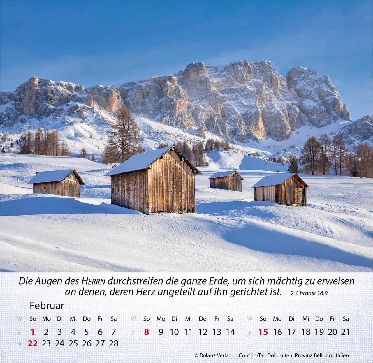 Berge 2026 - Tischkalender