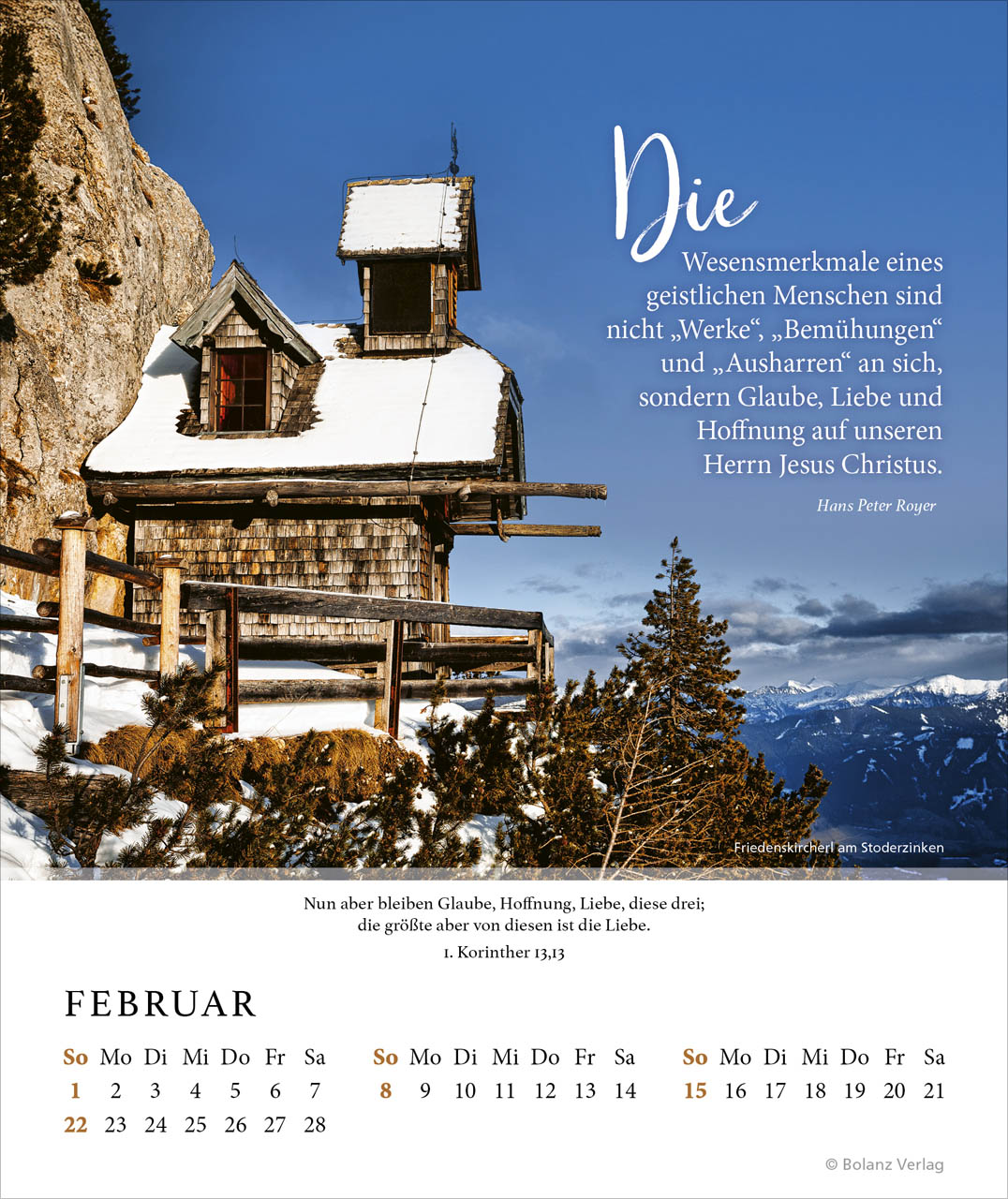 Fels meiner Stärke - Tischkalender 2026