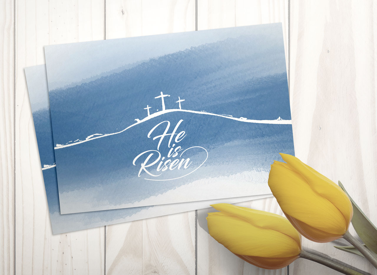 Postkarte He is Risen -  Anlass: Ostern (14,8 x 10,5 cm)