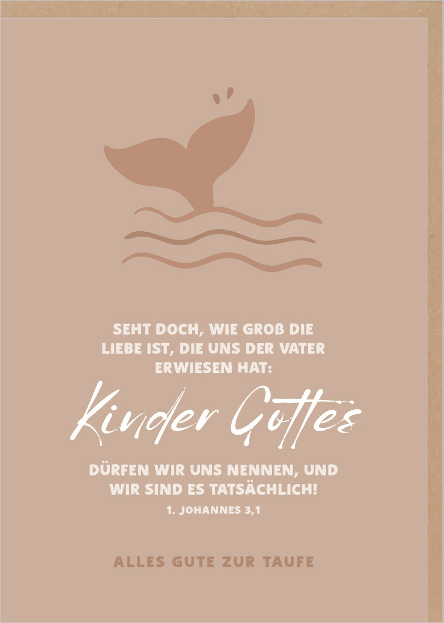 Faltkarte Taufe - Kinder Gottes