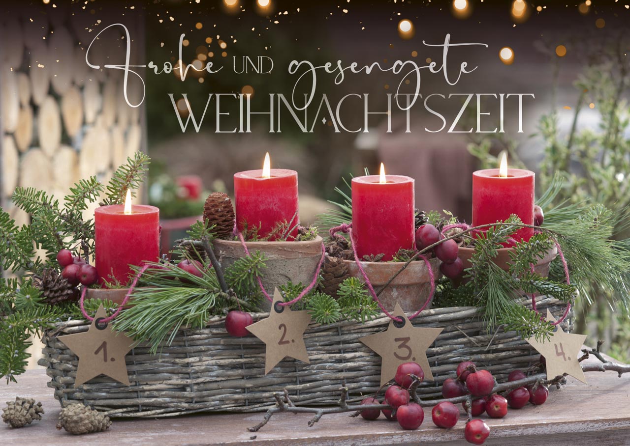 Postkartenbox Gesegnete Festtage -  Anlass: Weihnachten (15 x 11 cm)