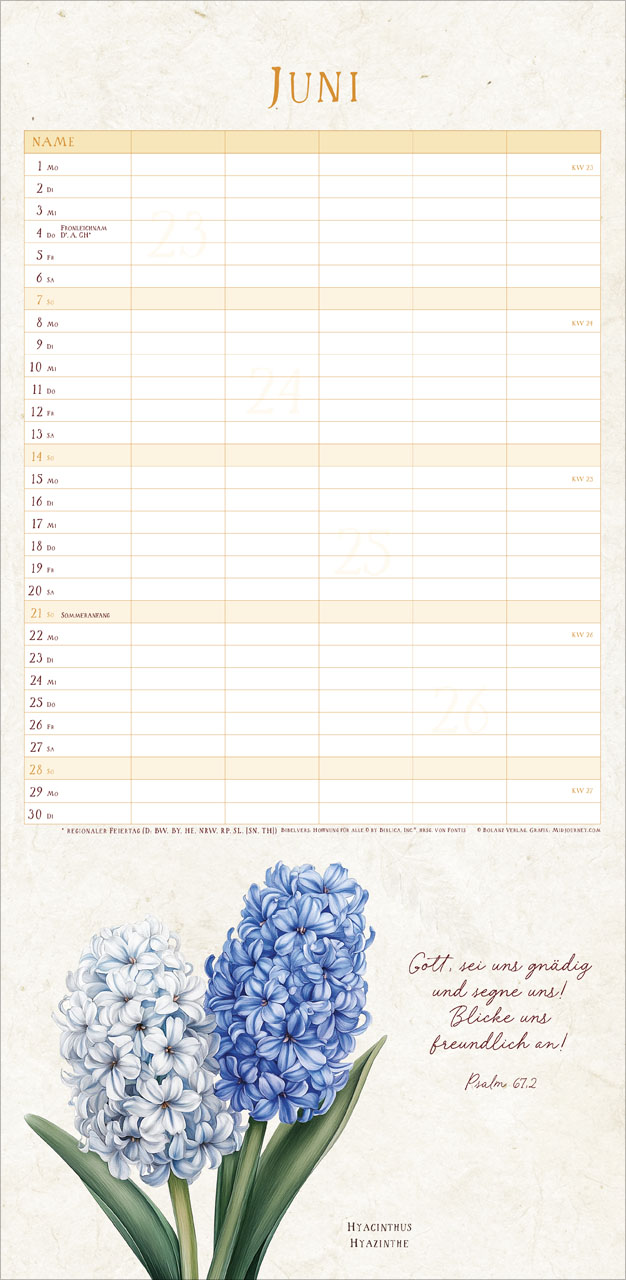 NaturWunder des Schöpfers 2026 - Familienplaner