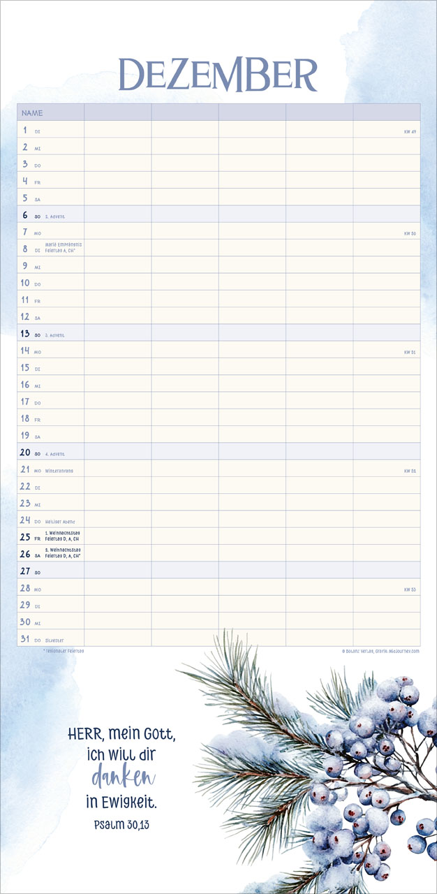 Familienplaner für uns 2026