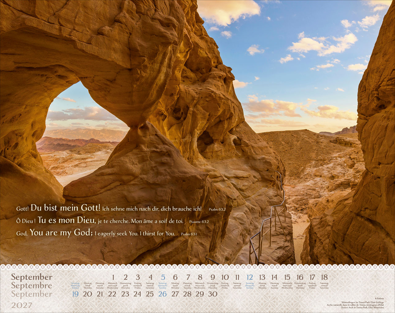 Israel Shalom 2027 – Super-Wandkalender