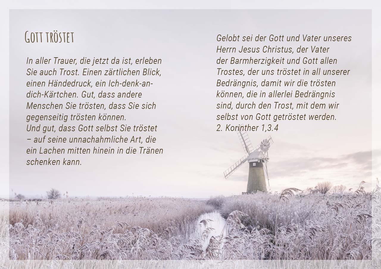 Grußheft - Sei getröstet - Anlass: Trost Autor: Hauke Burgarth (10,5 x 14,8 cm) Grußheft - Sei getröstet - Anlass: Trost Autor: Hauke Burgarth (10,5 x 14,8 cm)