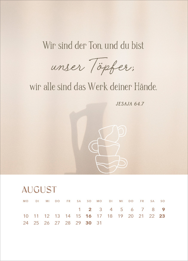 Hoffnung für immer 2026 - Tischkalender mit Holzaufsteller