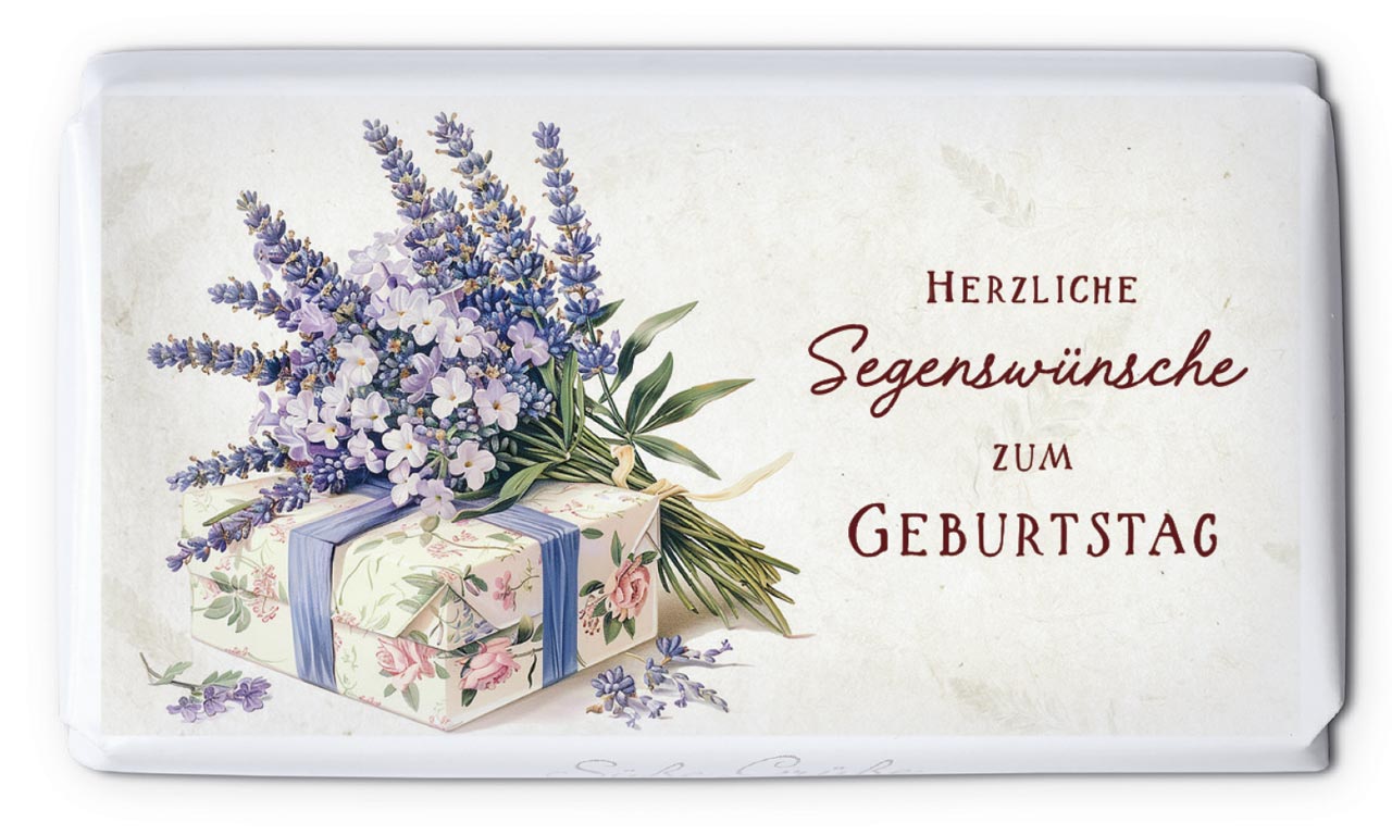 Schokolade Geschenk -  Anlass: Geburtstag (9,5 x 5,5 cm)