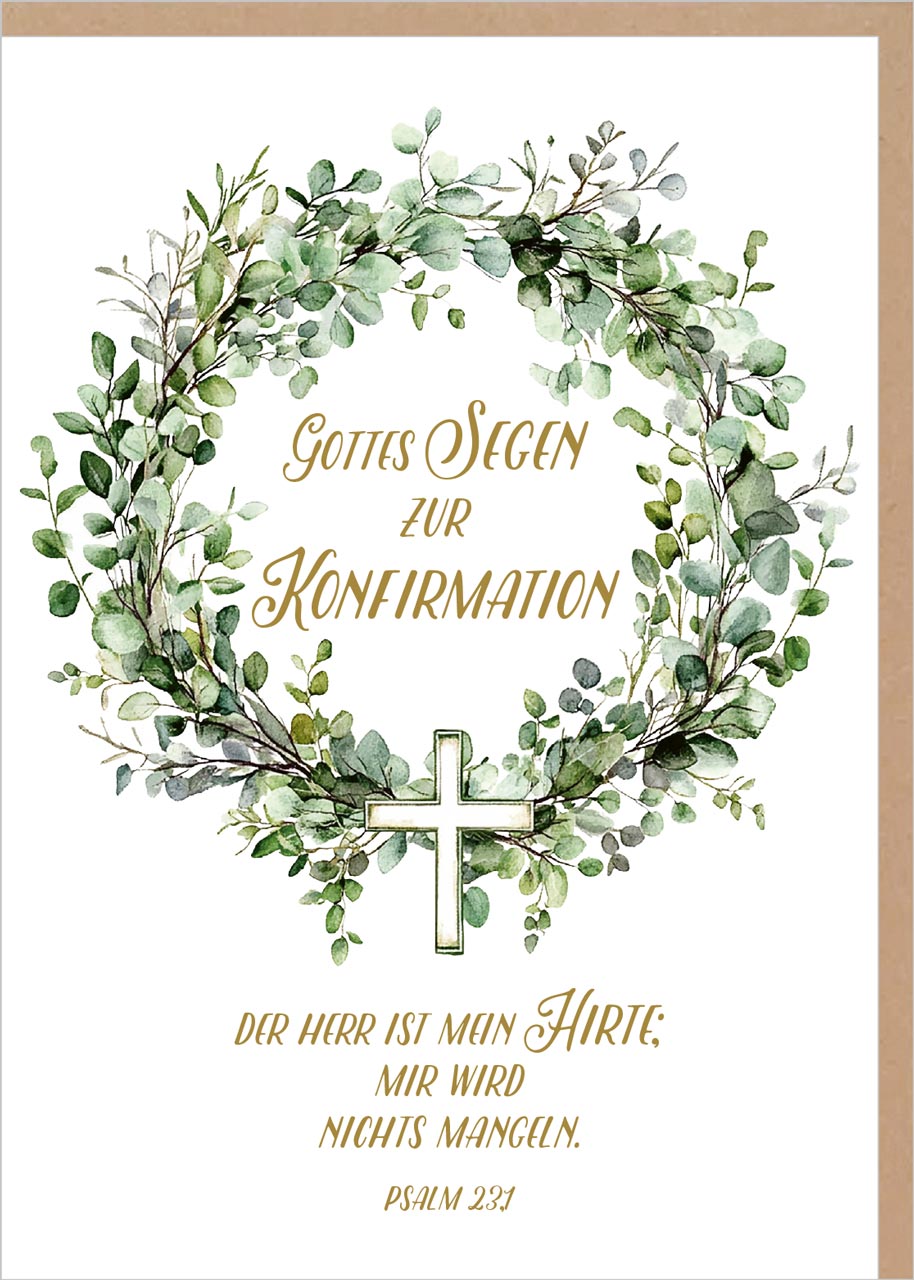 Faltkarte Gottes Segen zur Konfi -  Anlass: Konfirmation (12 x 17 cm)