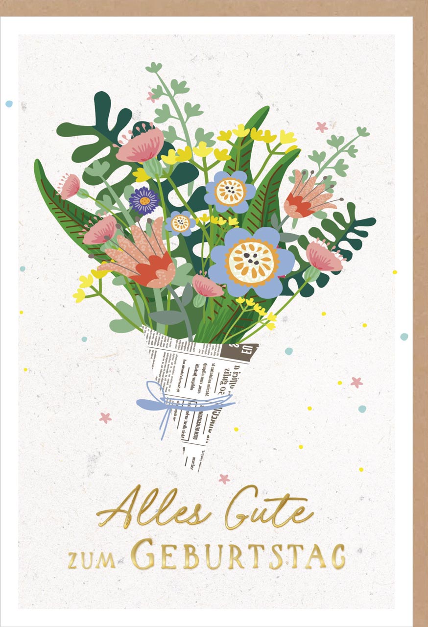Faltkarte Alles Gute zum Geburtstag -  Anlass: Geburtstag (11,5 x 17 cm)
